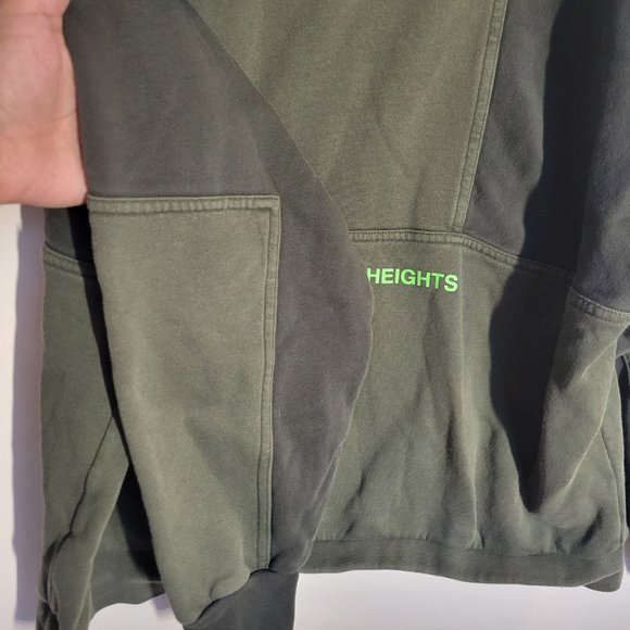 Nike Air Drawstring Hoodie Women's XL Green Colorblock Long Sleeve Cotton Blend - Picture 5 of 8